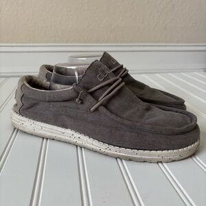 Hey Dude | Men's Wally Slip On Shoe Chambray Sepia Brown Size 13